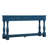 63" Console Table With Storage Drawers. Navy Blue, Solid Wood Frame, Stable Structure, Easy Assembly Bottom Shelf And Drawer. Strong Stable, To Install