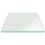 Plateau de table en verre trempé transparent à bords biseautés carrés de 24 pouces d'épaisseur de 1/2 pouce pour les tables de salle à manger, de café ou d'appoint de Fab Glass and Mirror-102239195
