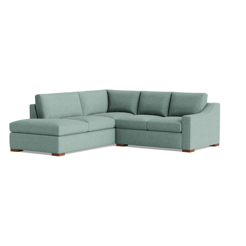 Lucca Sectional, Performance Weave - Spa, Left Hand Facing