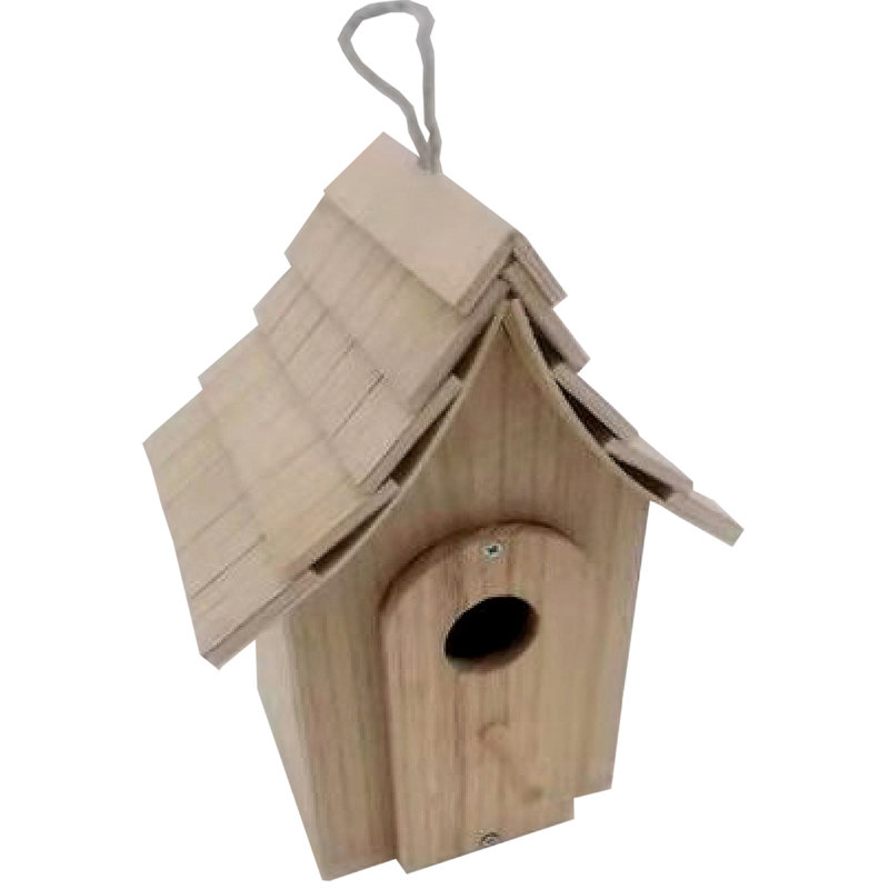 Omprakash Cottage Bird House - Natural Wood