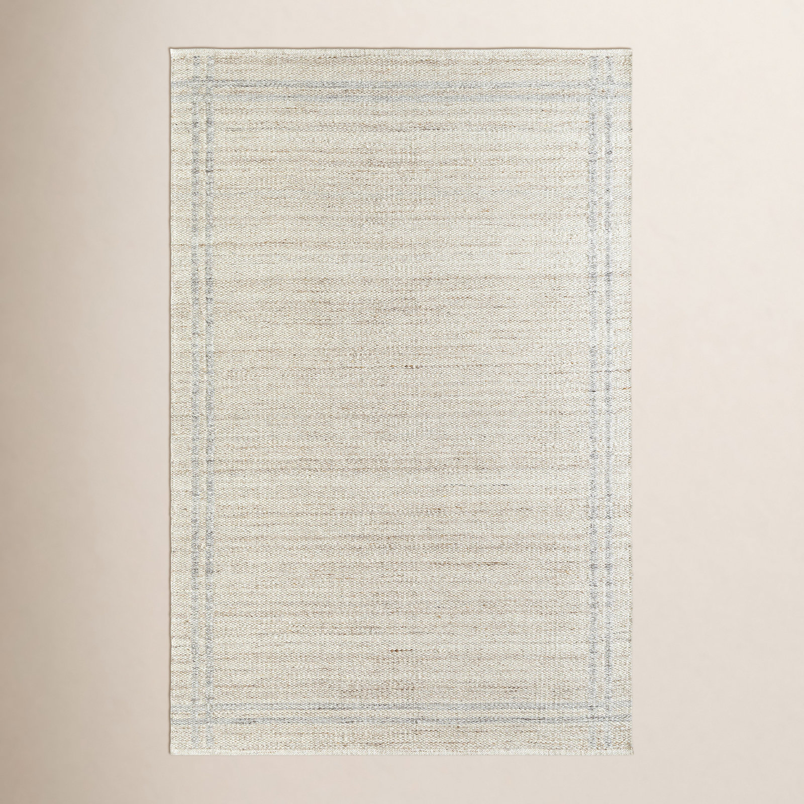 Lavande Wool Area Rug in Ivory, Rectangle 3'6" x 5'6"