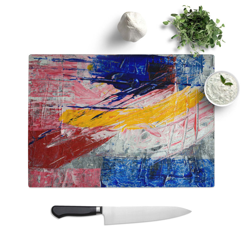 Tempered Glass Art Painting Vol.181 Chopping Board, 39 cm W x 28.5 cm L
