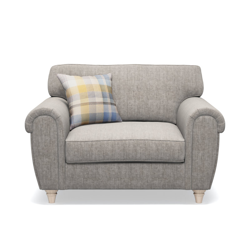 Vivo Upholstered Chair And A Half, Silver