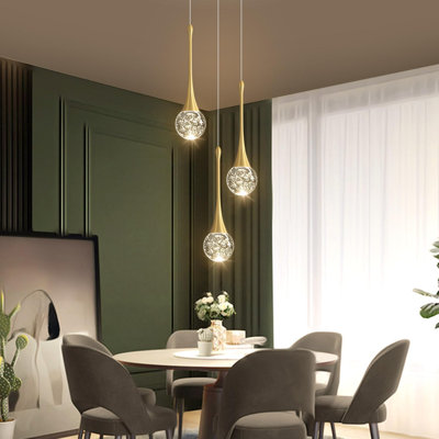 Modern Crystal Chandelier For High Ceiling With Dimmable LED Lights - Adjustable Hanging Length, Remote Control, 3 Colour Temperatures, Ideal For Living Room, Foyer, Staircase