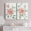Rose Contour - ensemble de 2 peintures sur toile tendue-796999155