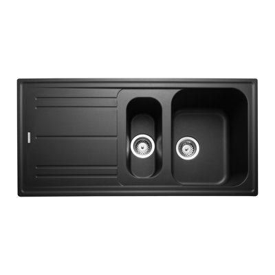 Leisure Sinks & Taps 500mm W Single Bowl Granite Composite Inset Kitchen Sink with 1 Faucet Hole