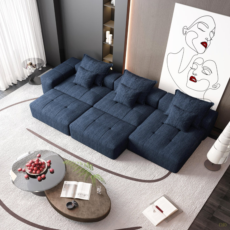 Canapé modulaire surdimensionné Modern, Bleu