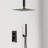 10" High Pressure Rainfall Shower System, Ceiling Mount Shower Faucet Set with Handheld Spray-75826451