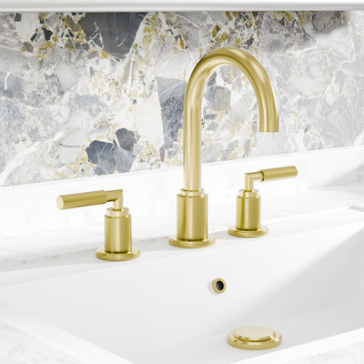 Widespread 2-handle Bathroom Faucet with Drain Assembly