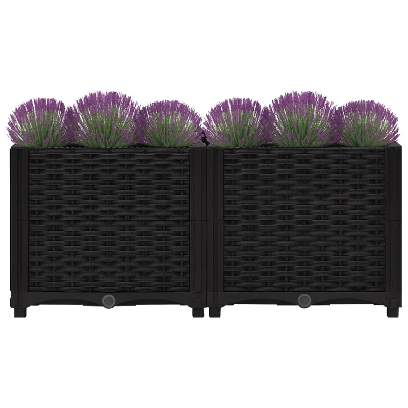 Ronks Planter, Black, 38cm H x 80cm W x 40cm D