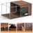 Sorbus Fabric Storage Bins: Stackable, Foldable Organizer Bags, with Clear Window (Set of 6), Brown-110167829