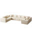 Canapé modulaire de 188 pouces en velours côtelé de luxe de 88 pouces, combinaison de 8 pièces en forme de L pour la chambre à coucher, sans assemblage, canapé modulaire de style minimaliste, 4 sièges confortables et une installation facile-357778029