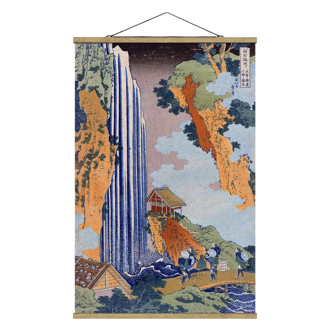 Glasbild Ono Waterfall von Katsushika Hokusai