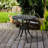 30" Round Patio Table With Umbrella Hole, Cast Aluminum Antique Outdoor Bistro Table, Black. Weather-, Stable Base Dining Hole By , Surface, Adjustable Height Option Feature