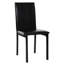 De 4 chaises de salle à manger, structure en métal, siège en similicuir brun, finition noire, poids de 64 lb pour l'ensemble de chaises, largeur de 17,85 po