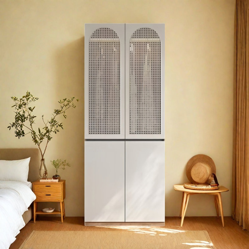 Retro Simple Modern Rattan Wardrobe