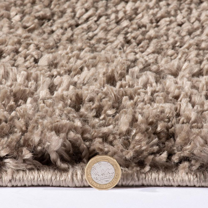 Hiyabel Solid Colour Shag Area Rug, Rectangle 80 x 120cm 
