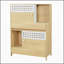 Meuble pour chat moderne 2 en 1, table d'appoint pour litière pour chat, maison pour chat avec rangement, pour 2 petits et moyens chats - Naturel-507541158