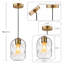 Luminaire suspendu irrégulier à intensité variable (ensemble de 2)-129467151