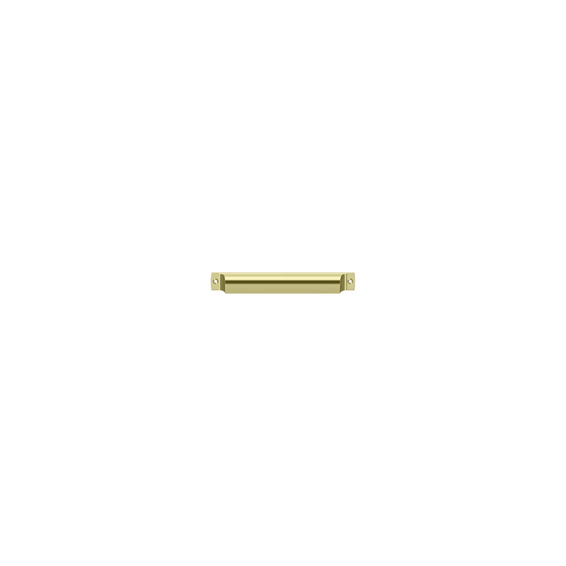 Deltana SHP70U3-UNL Rectangular Shell Pull 7" in Unlacquered Brass, Unlacquered Brass, 102"