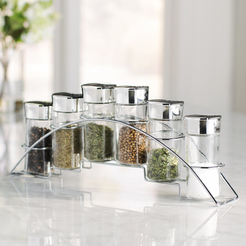 Freestanding Spice Jar & Rack Set