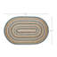 Tapis ovale ombré tressé à la main en bleu / brun / jaune-1155947065