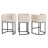 27''Upholstered Counter Stool with Curved Barrel Back, U-Shaped Metal Base, and Footrest-744996154