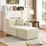 Chaise longue en flanelle de fourrure de lapin rembourrée 2 pièces 2 pièces sans assemblage requis