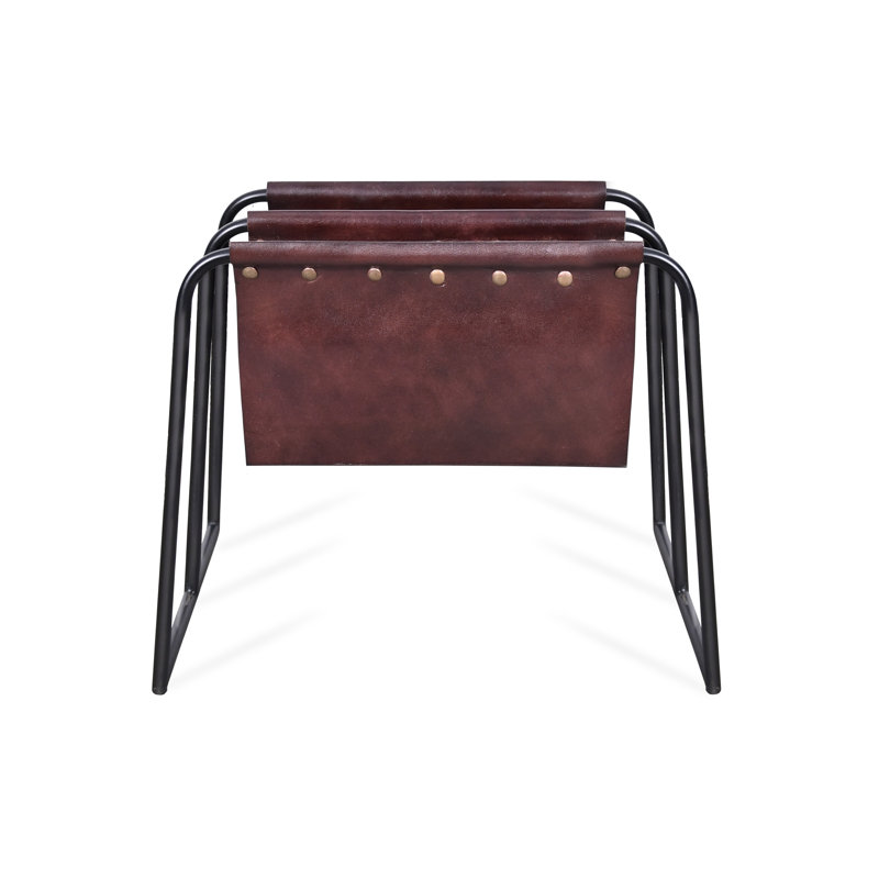 Porte-revues double en cuir Arlo