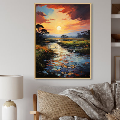 Delta du Vietnam, coucher de soleil I sur toile