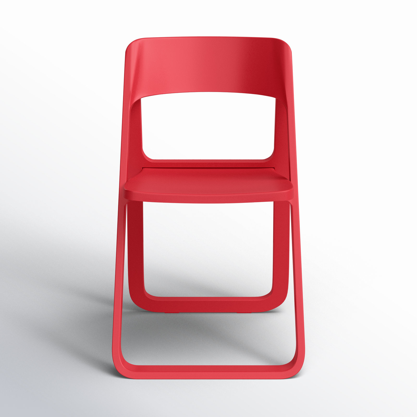 Armo Foldable Patio Side Chair, Red