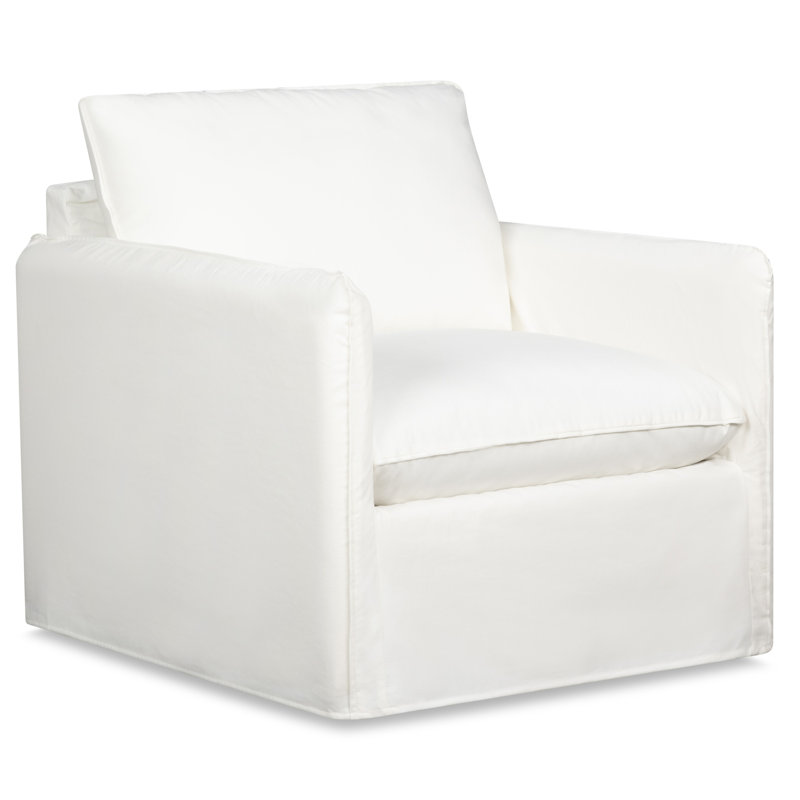 Fauteuil Bellatrix, Blanc sergé décoloré classique