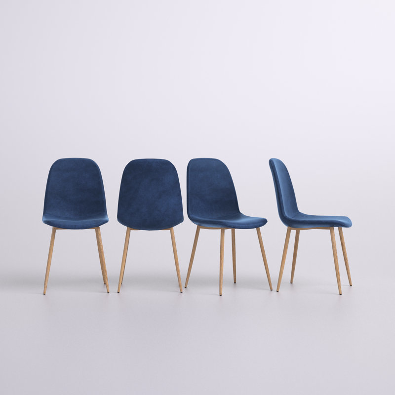 Chaise d'appoint Avion, Bleu velours