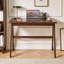 Bureau d'ordinateur 100% bois d'hévéa massif, bureau d'écriture rétro en noyer avec tiroir, structure robuste en A, table d'étude de bureau à domicile standard de 39,37 po x 21,65 po, 0,71 po d'épaisseur