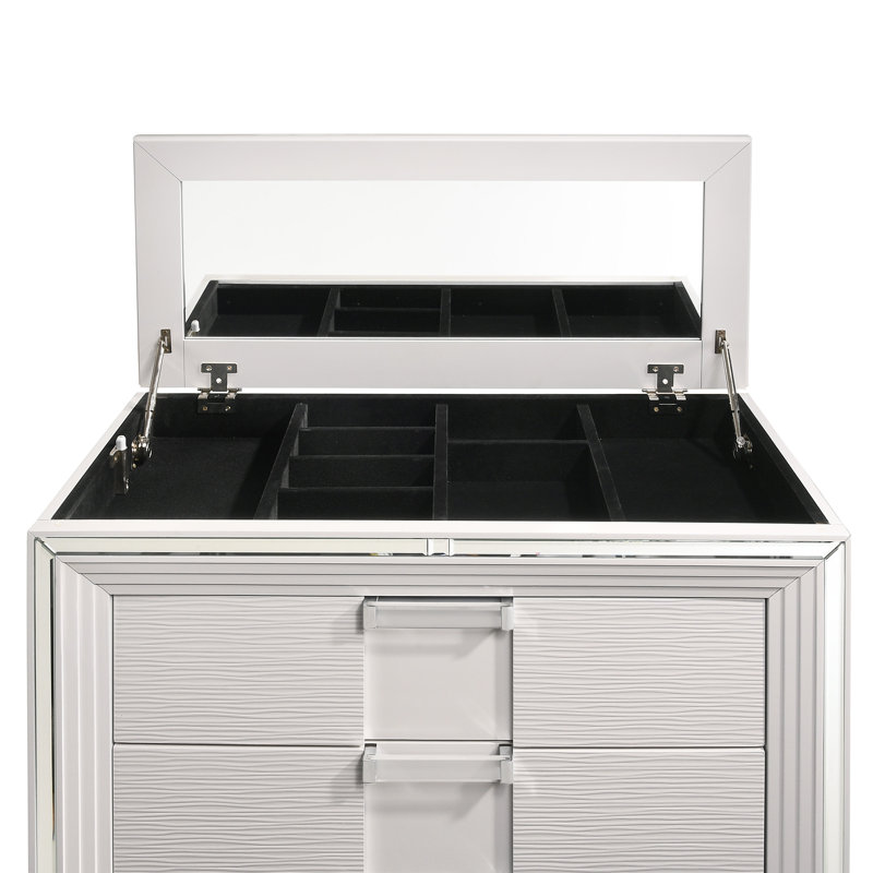 Commode 5 tiroirs Bridgnorth, Blanc