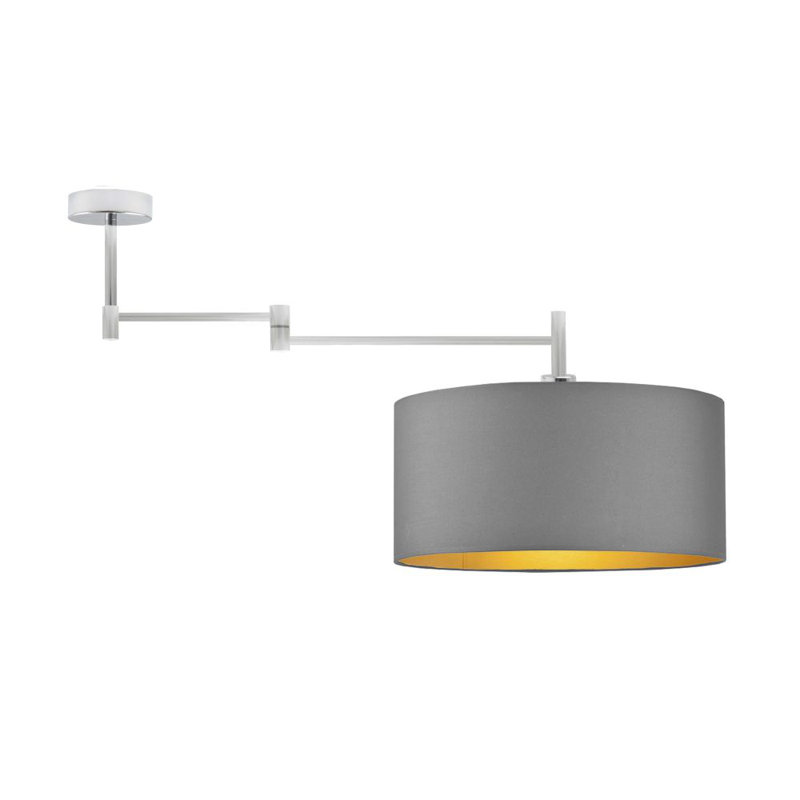 Galen Fabric Semi Flush Mount, Grey