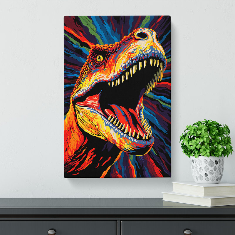 Tyrannosaurus Rex Op - Wrapped Canvas Print, 60cm H x 40cm W x 3cm D