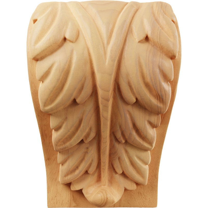 Support en bois / corbeau, Chêne rouge, L 1,75 po x H 3 po x P 1,5 po