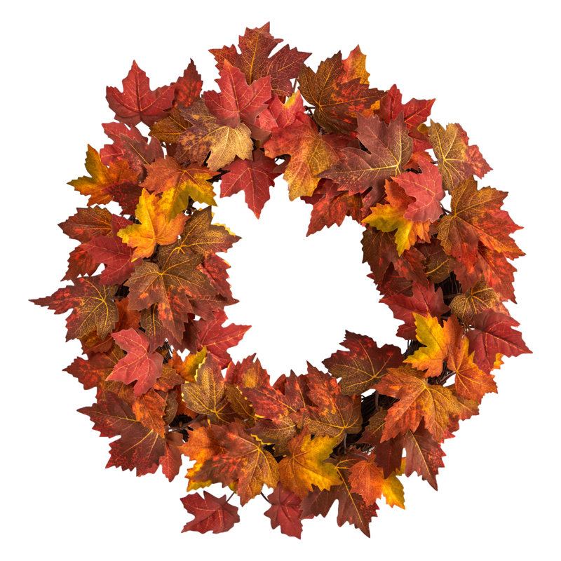 Faux Maple 22'' Wreath