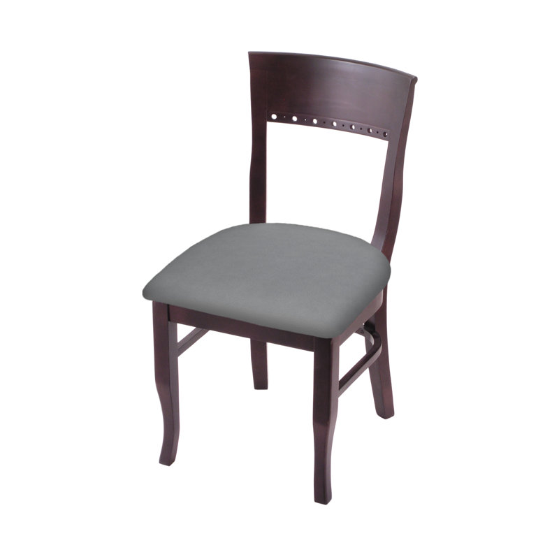 Hampton 19.25'' H Upholstered Beech Side Chair, Dark Cherry, Canter Folkstone Gray