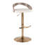 Tabouret de bar réglable avec pivot en métal doré-409046762-409046763-409046765