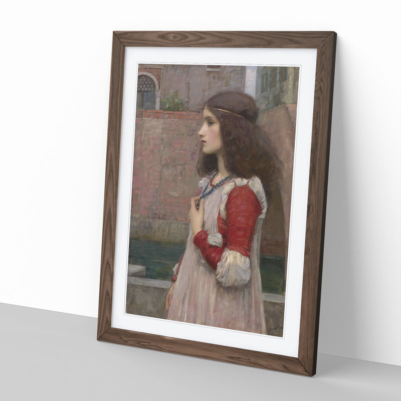 Juliet by John William Waterhouse - Framed Print, 36cm H x 27cm W x 2cm D, Walnut Framed