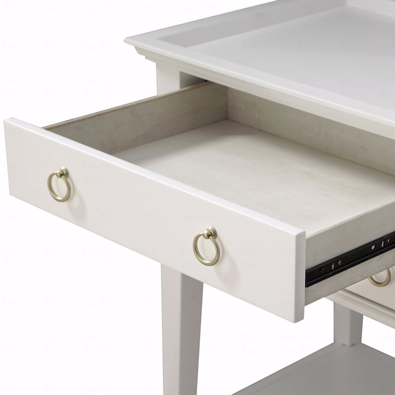 2-Drawer Tray Top Nightstand