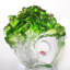 LIULI Crystal Art Crystal Cabbage, "Great Luck, Great Yield" Sculpture