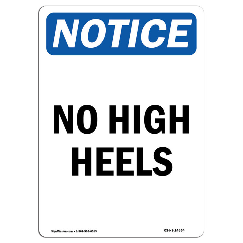 Aucun signe de talons hauts