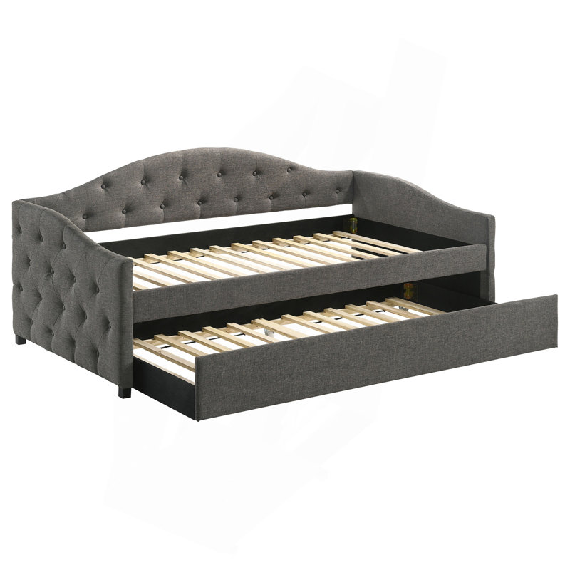 Lit de jour simple tapissier avec couchette Tremont Grey