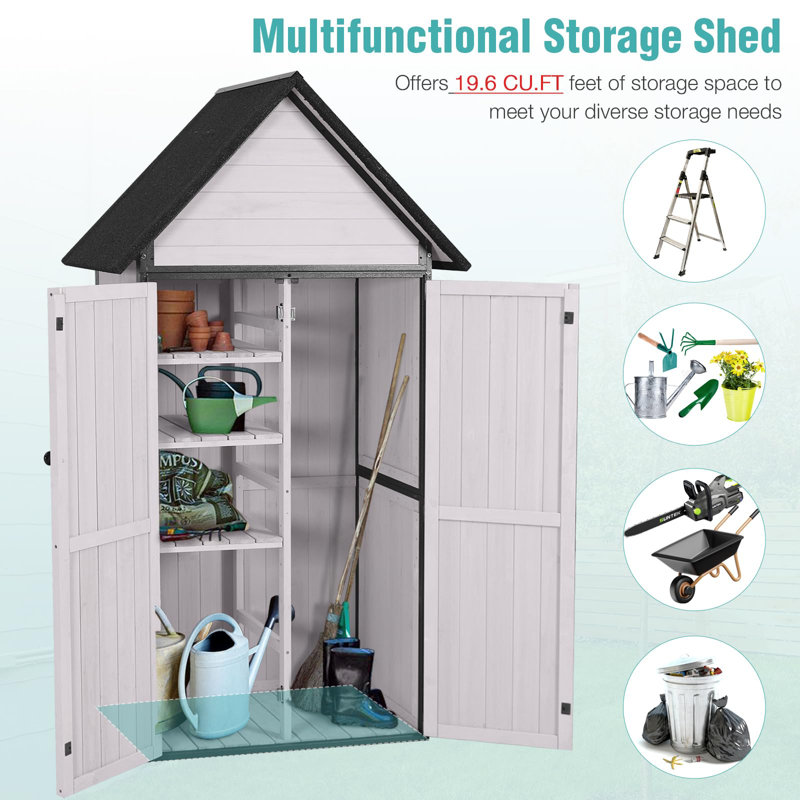 Sheds Outdoor Storage,garden Shed With Metal Frame Structure And Adjustable Shelves,large Capacity Storage Tool Cabinet Box For Backyard Garden Patio Lawn