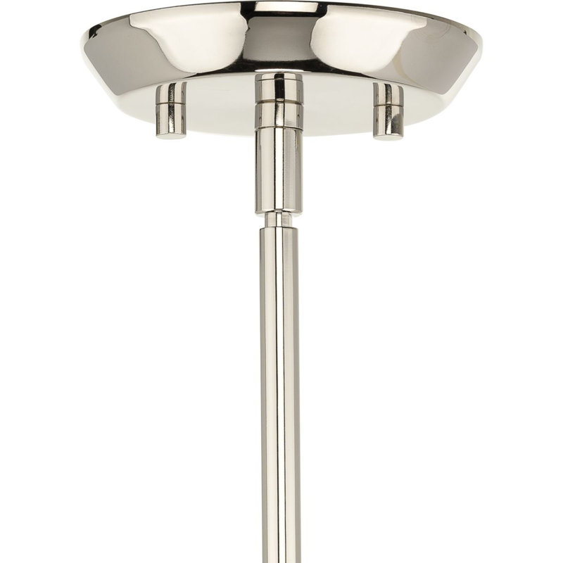 Luminaire suspendu cylindrique à 1 lumière Rozenn, Nickel poli, H 18,87 po x l 10,5 po x P 10,5 po