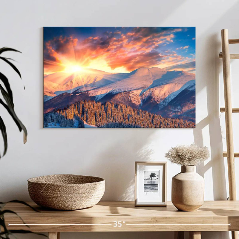 Alvord Snowy Mountain Sunrise, H 16 po x l 24 po