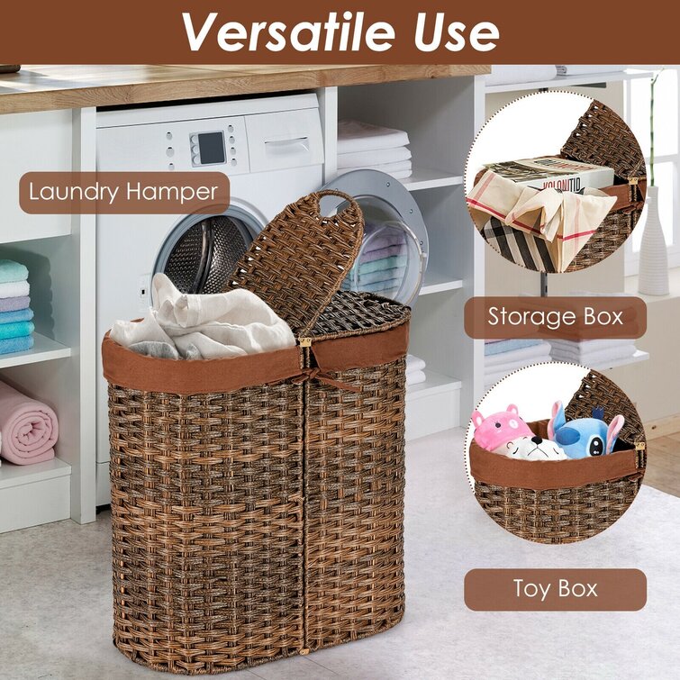 Large Brown Rattan Metal Basket Hamper With Handles Laundry Organizer For  Infants And Children Cesto Ropa Suia, Hat CESTo Mimbre, Hangmandj Q231109  From Storyyq, $10.75